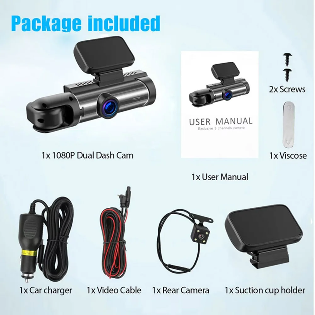 Dash Camera Front And Inside, 3.16inch Dash Cam 1080P, G Sensor HD