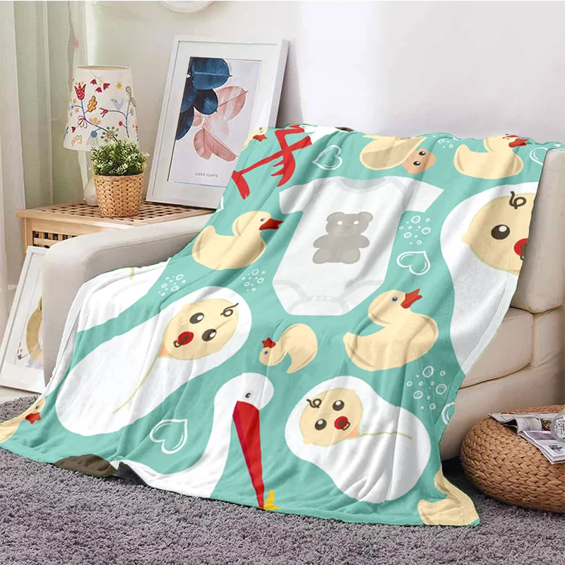 

Cartoon cute print blanket super soft Blanket Sofa Bed Yoga blanket blankets for Travel tin blankets for beds