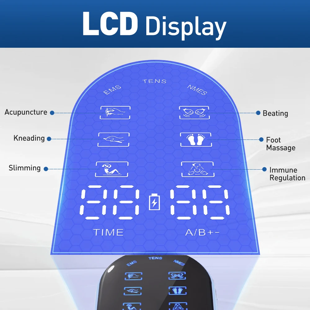 Electric Pulse Massager TENS EMS Electrical Nerve Muscle Stimulator Electro Stimulator Low Frequency Body Massage Device Shaping