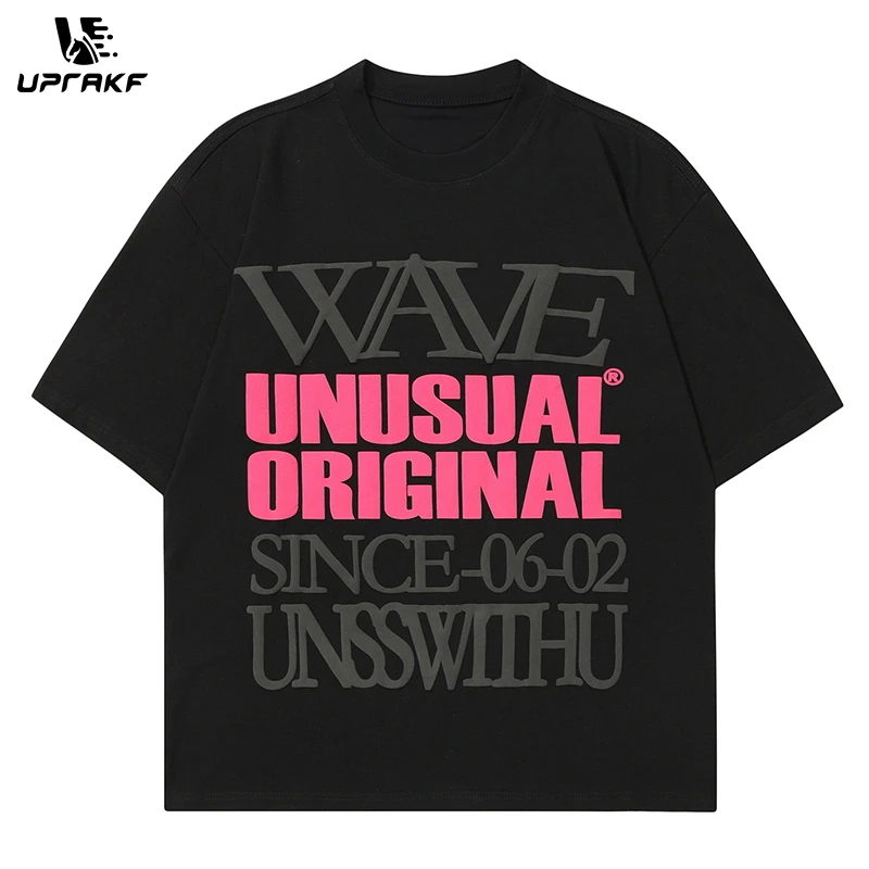 

Футболка с буквенным принтом и коротким рукавом, однотонная