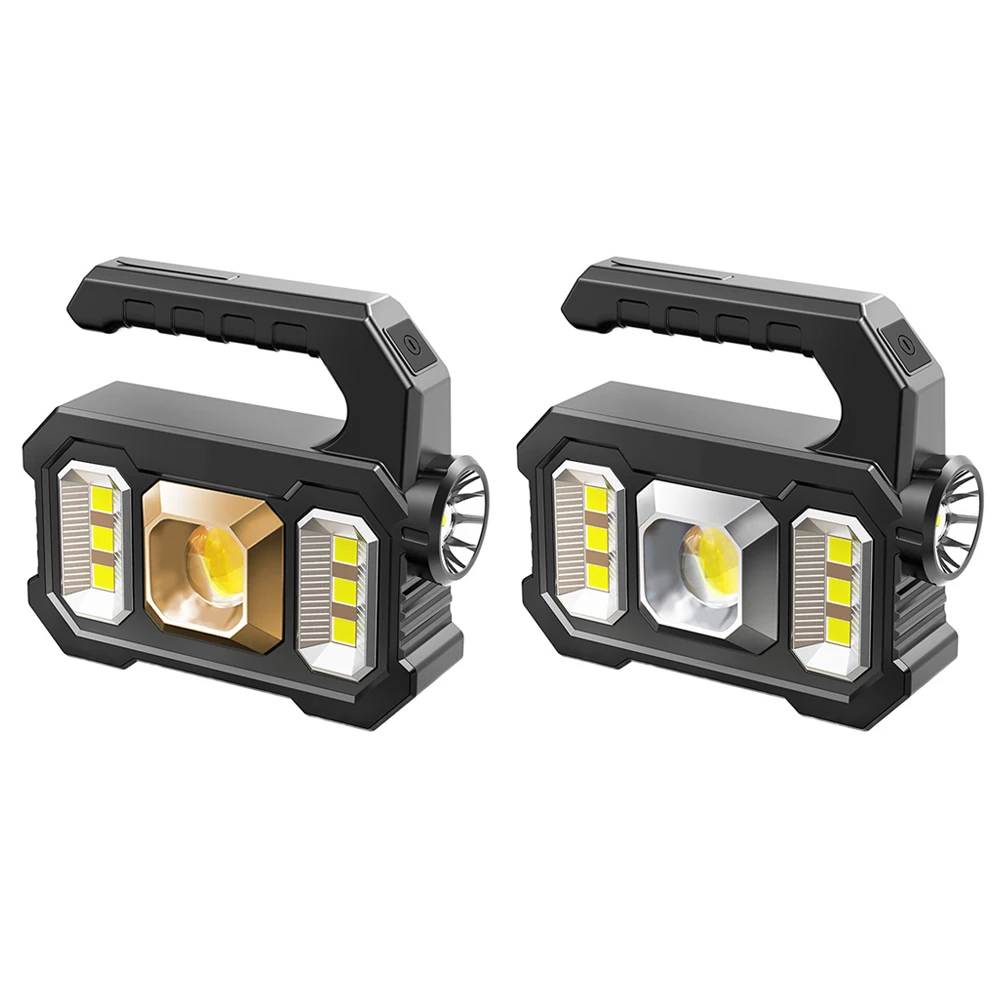 Description Picture 5 of itemLED+COB Solar Powered Lanterns USB Charging Waterproof Handheld Spotlight Searchlight 3 Modes 300LM 1200mAh Emergency Equipment