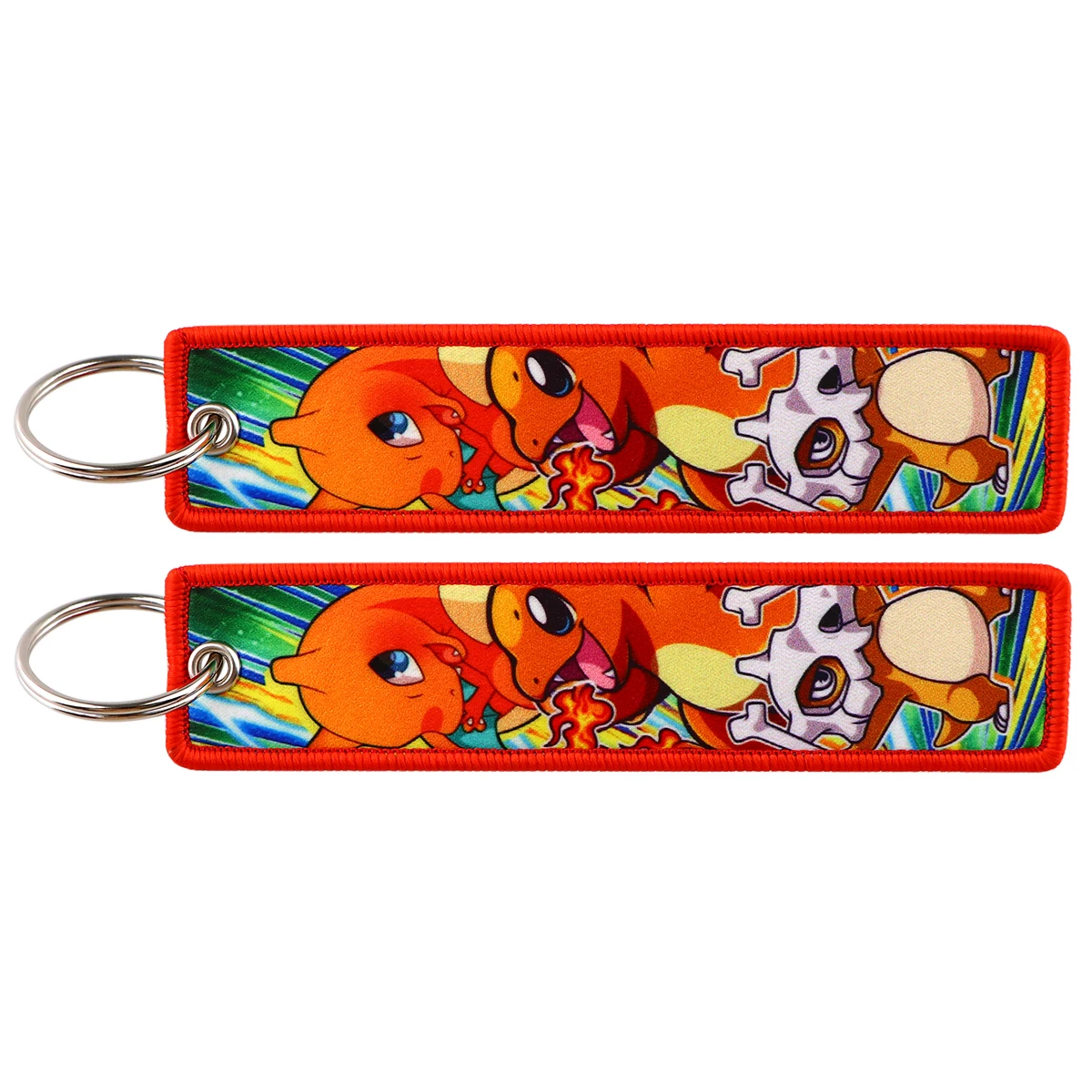 Kawaii Cartoon Embroidered Keychain - Cute Key Tag