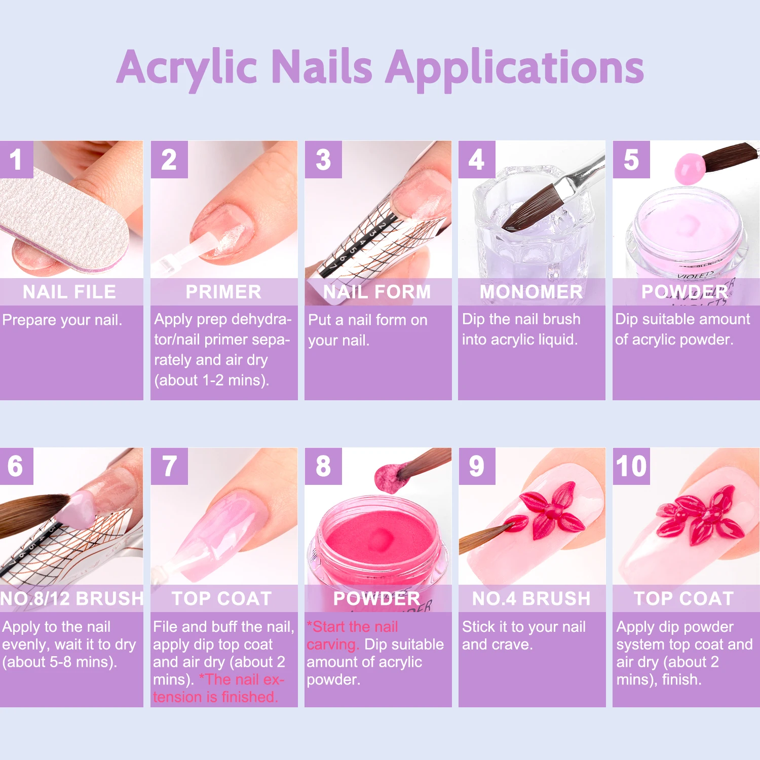 1.06oz/30g Clear Color Acrylic Powder & Dip powder 2 in 1 Use for Nail Extension Carving Salon Nail Art Manicure nail powder,acrylic nail powder
