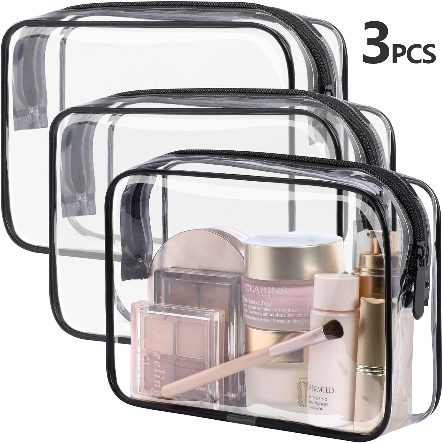 3 Pack TSA Approved Toiletry Bag 1