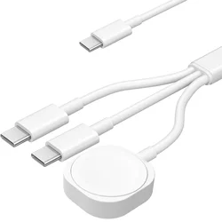 Universal 3 - in - 1 Magnetic Charging Cable & Fast Charging Station (B)