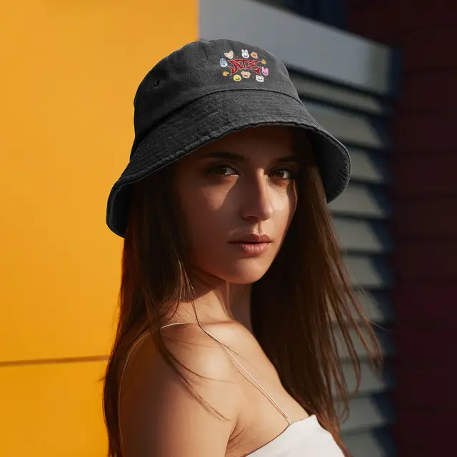 ATE Strayed Kid Bucket Hat for Women Men Beach  Sun Hat Casual Packable for Vacation Fishing Cap Ispoti Cap 6