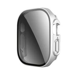 Apple Watch Privacy Case with Anti - Spy Tempered Glass Screen Protector for Apple ultra 3 (Silver 05)
