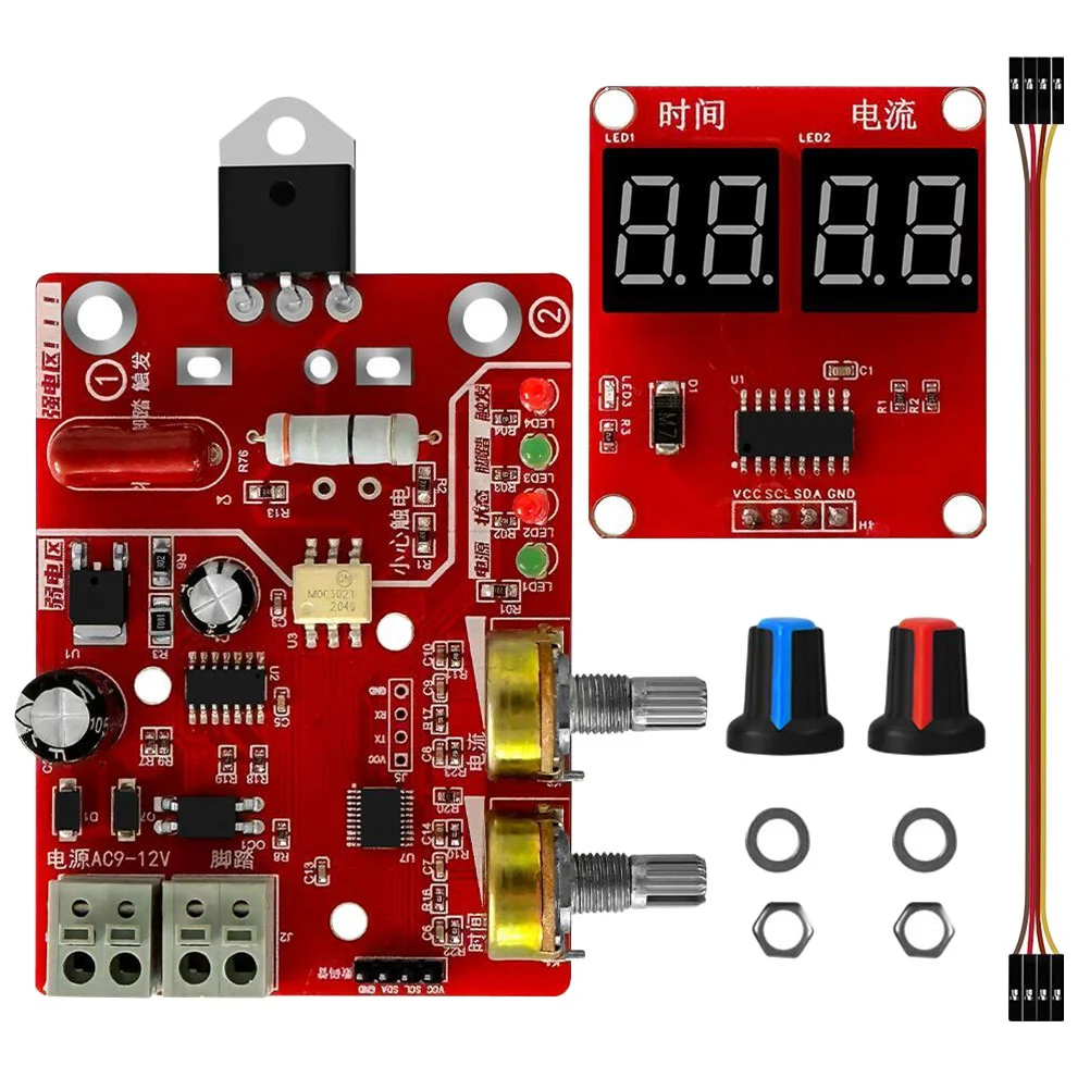 

Adjustable Spot Welder Controller Welder Board PCB Circuit DIY Equipment Panel Time Current Machine 40A 100A Digital Display