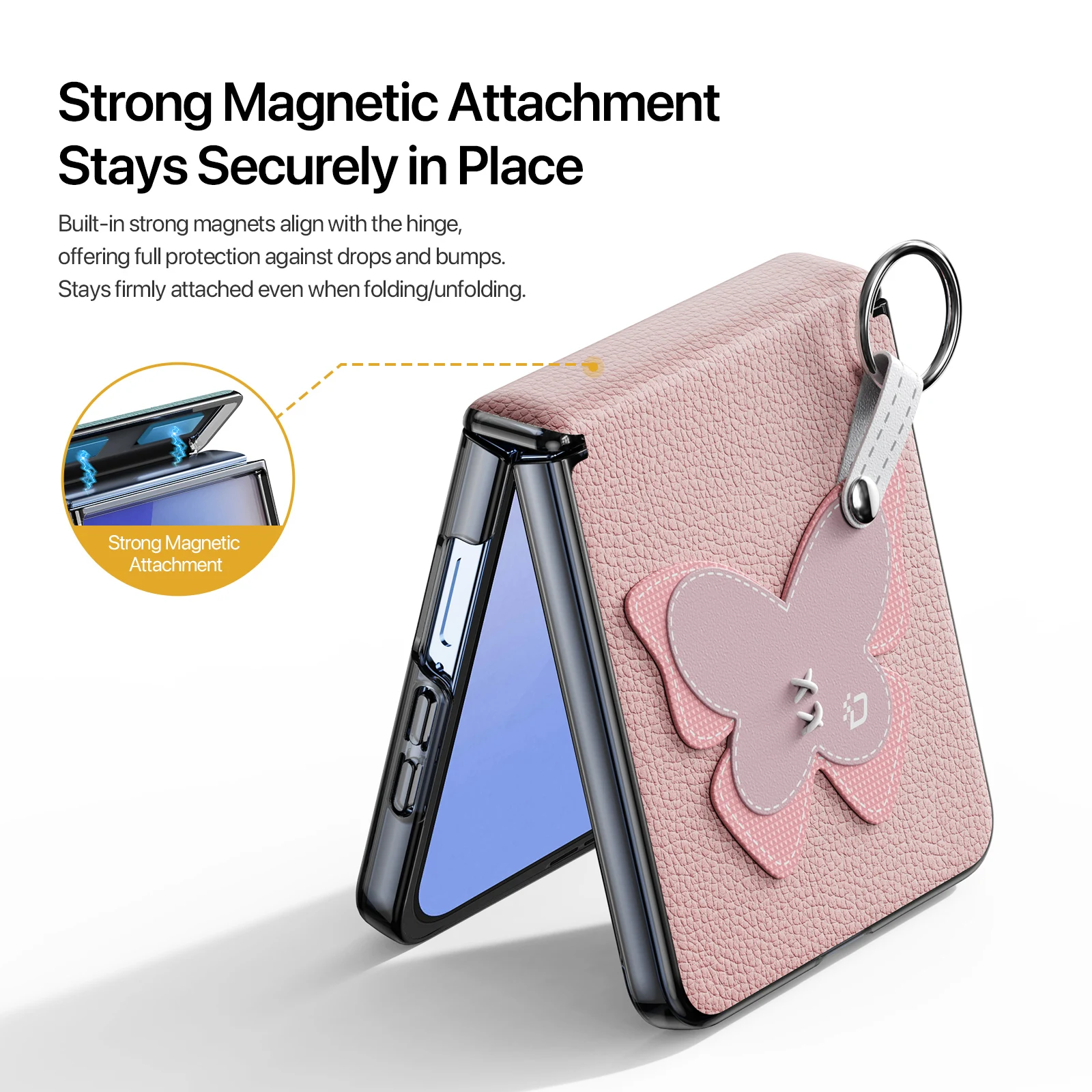 DUX DUCIS Ultra-Thin Leather Flip Case with Shockproof Full-Body Protection & Lanyard Design