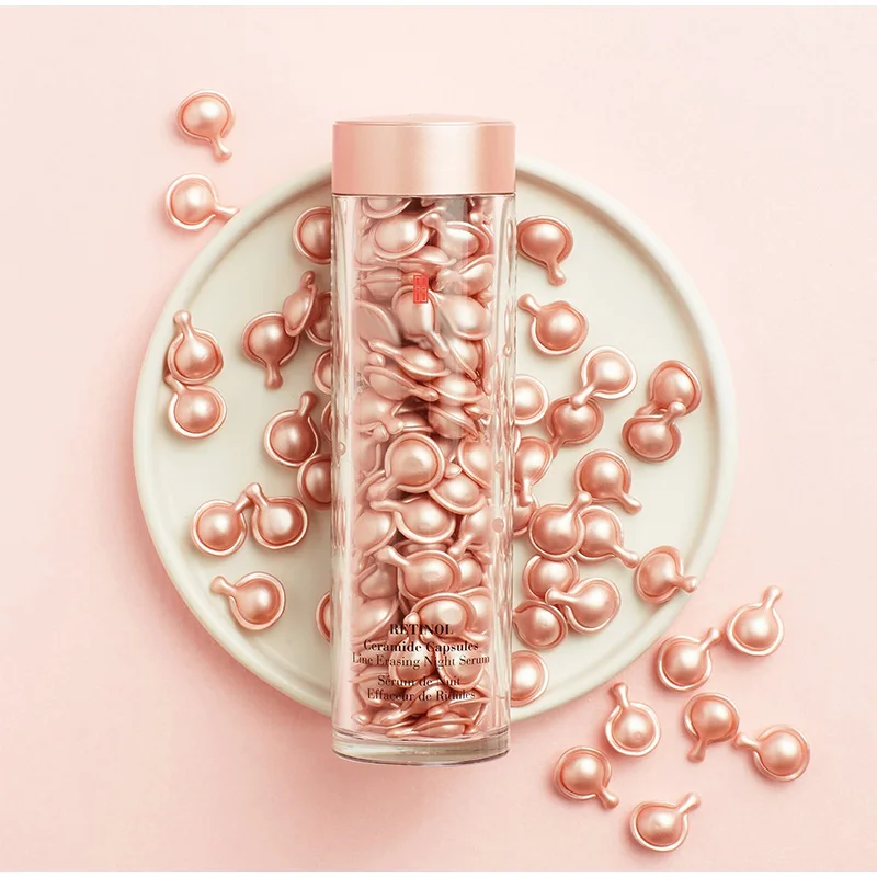 

Line Erasing Night Serum Anti-wrinkle Whitening Serum Face Freckle Capsule Gold/pink/yellow Vitamin Capsules 90pcs/bottle