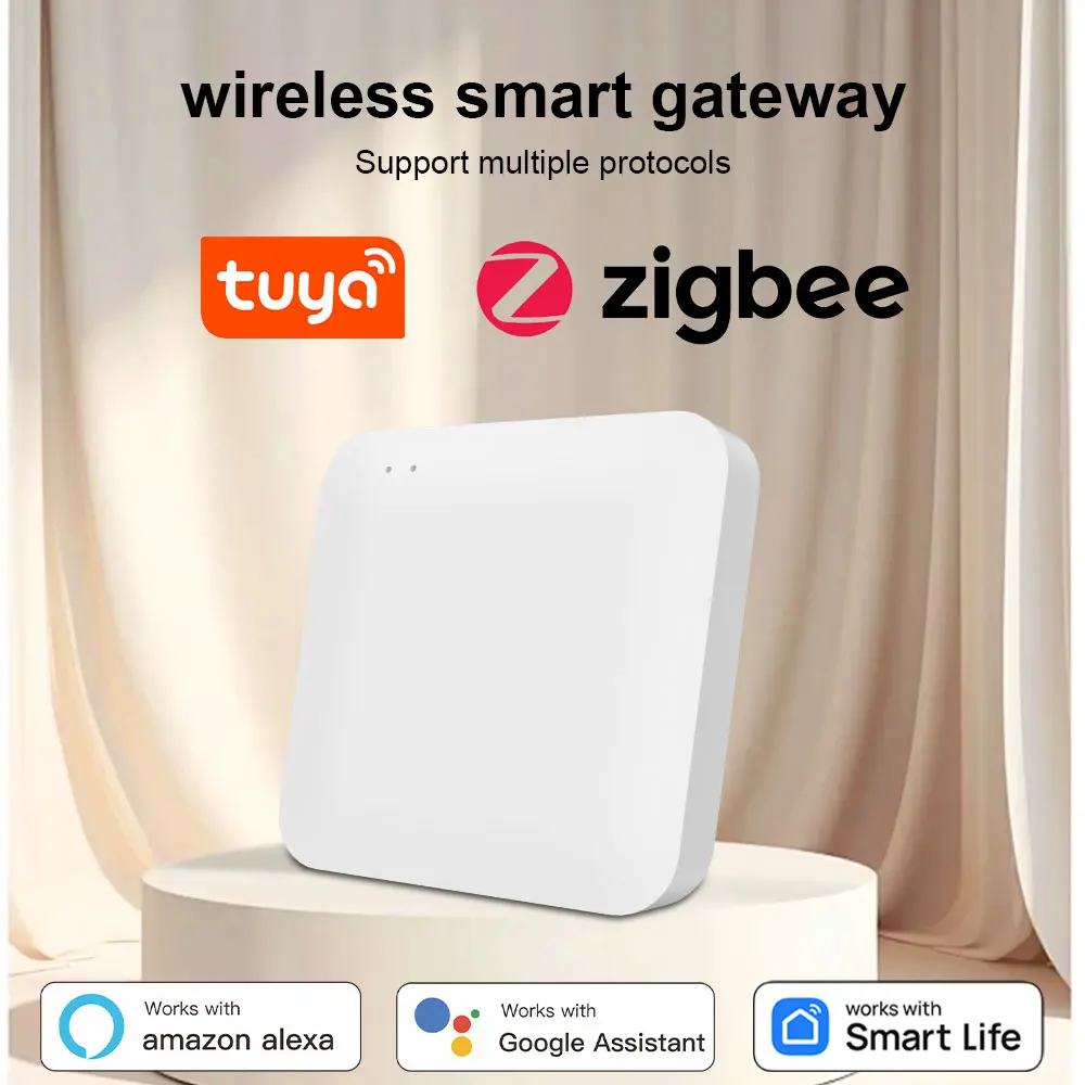 Tuya 다중 모드 ZigBee 블루투스 게이트웨이 허브 무선 스마트 홈 가전 원..