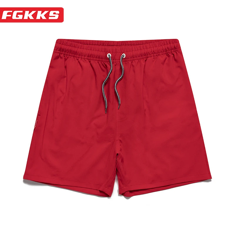 

FGKKS 2023 Casual Shorts For Men Cotton Slim Fit Large Pocket Five-Point Beach Pants High Quality Design Fashion Shorts Male