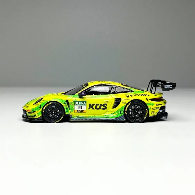 TH 다이캐스트 1/64 스케일 포르쉐 911 GT3 R-DTM 2024 레이싱카 모델 합금 포르쉐 GT3 슈퍼카 모델 선물 장식품