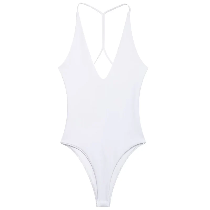 HXAO Halter Corset Bodysuit Women Black Brown White Bodysuit Body Sexy Women Slimming Backless Top Chic Lingerie Thong Bodysuits