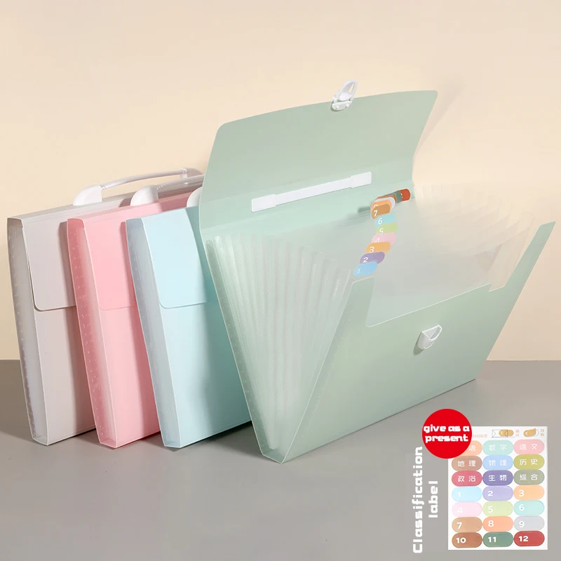 13 Pockets A4 Size File Folder Paper Document Storage Organizer Office School