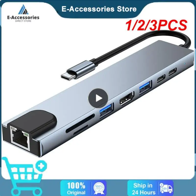 1/2/3Pcs C Hub Tipo C Splitter A 4K Thunderbolt 3 Docking Station Adattatore Per Laptop Con Pd Sd Tf Rj45 Per Macbook Air M1