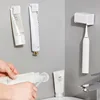 Toothbrush Holder Punch-free Wall-mounted Organizer Toothpaste Holder Oothpaste Dispenser Squeezer Bathroom Accessories 2