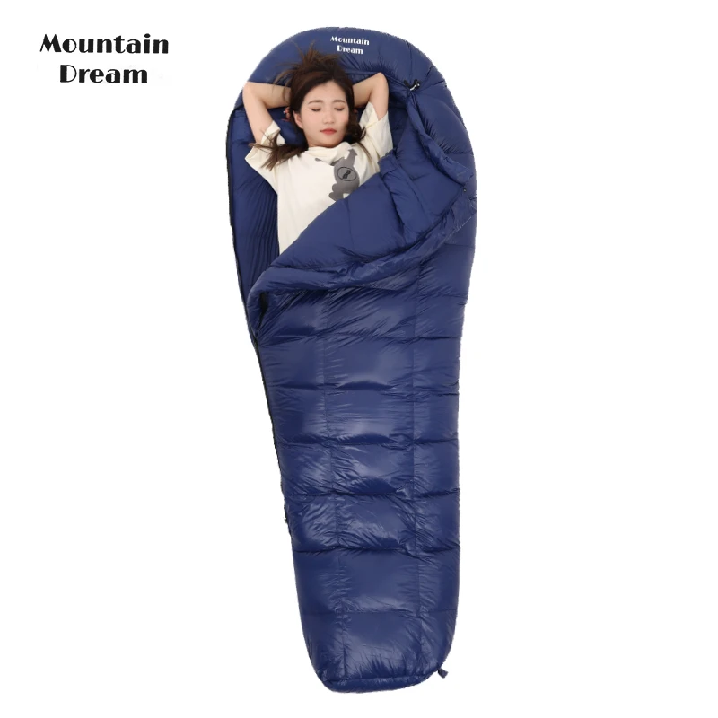 Mountaindream Winter Autumn Ultralight Mummy Down Sleeping Bag sleeping bag survival sleeping bag Outdoor Travel Camping Nylon White Duck Down