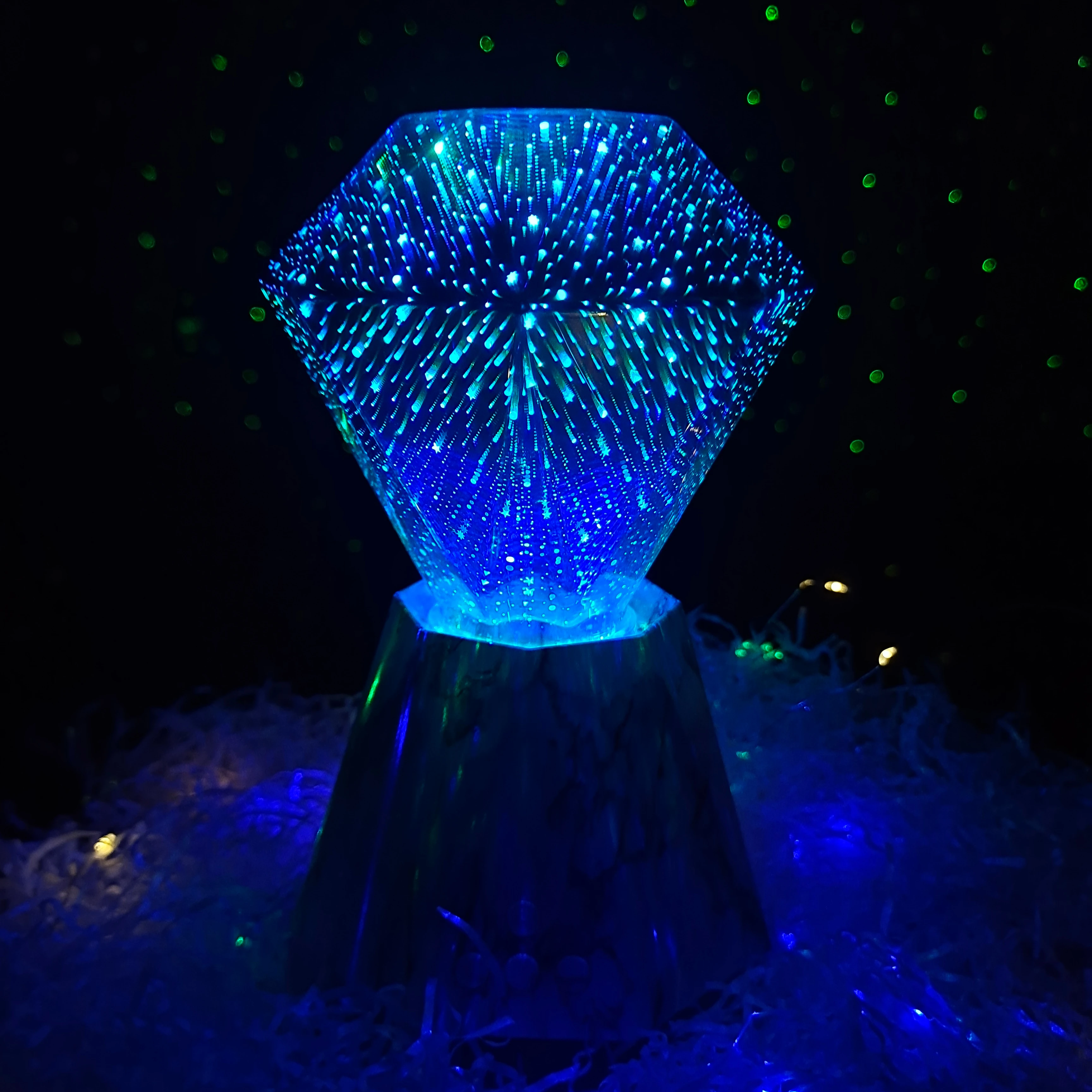 

HOT Deluxe tables light 3D Diamonds camping lamp for Christmas camping parts dj dinner decorations lighting