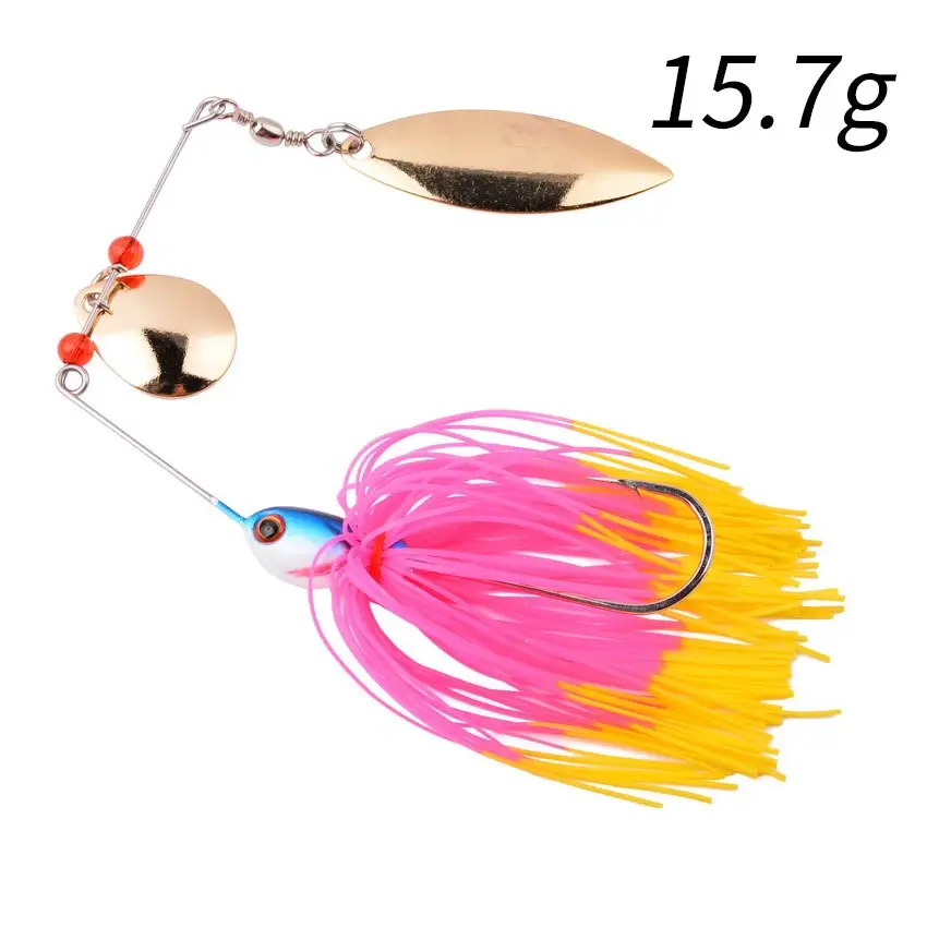 

1pcs Spinner Bait 10G 16G 17G Metal Lure Hard Fishing Lure Spinner Lure Spinnerbait Pike Swivel Fish Tackle Wobbler Fishing 2#