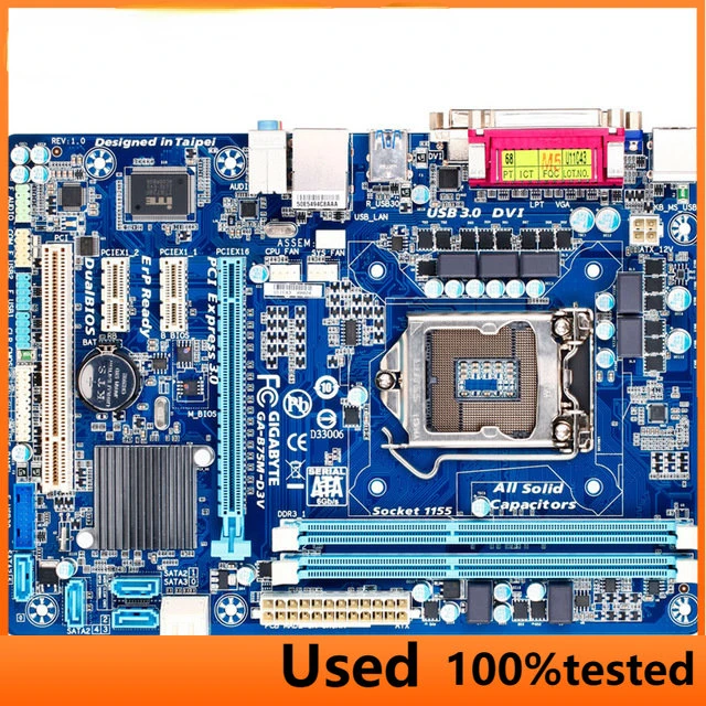 Семейная настольная материнская плата B75 разъем LGA 1155 i3 i5 i7 DDR3 16 Гб Micro ATX Оригинал Б/у