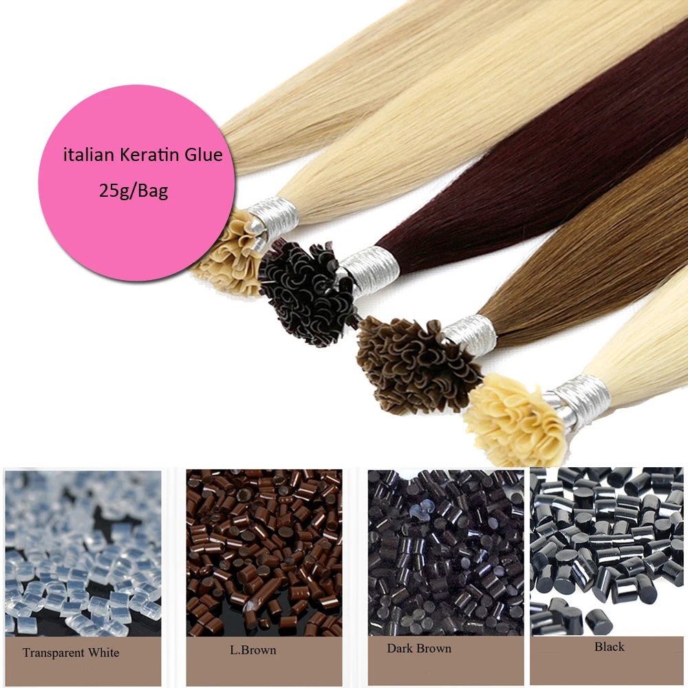 Keratina 25G Italian keratin glue grain Hard Keratin glue Pellet Italian Keratin Glue Hair Bonding Glue For Extensions
