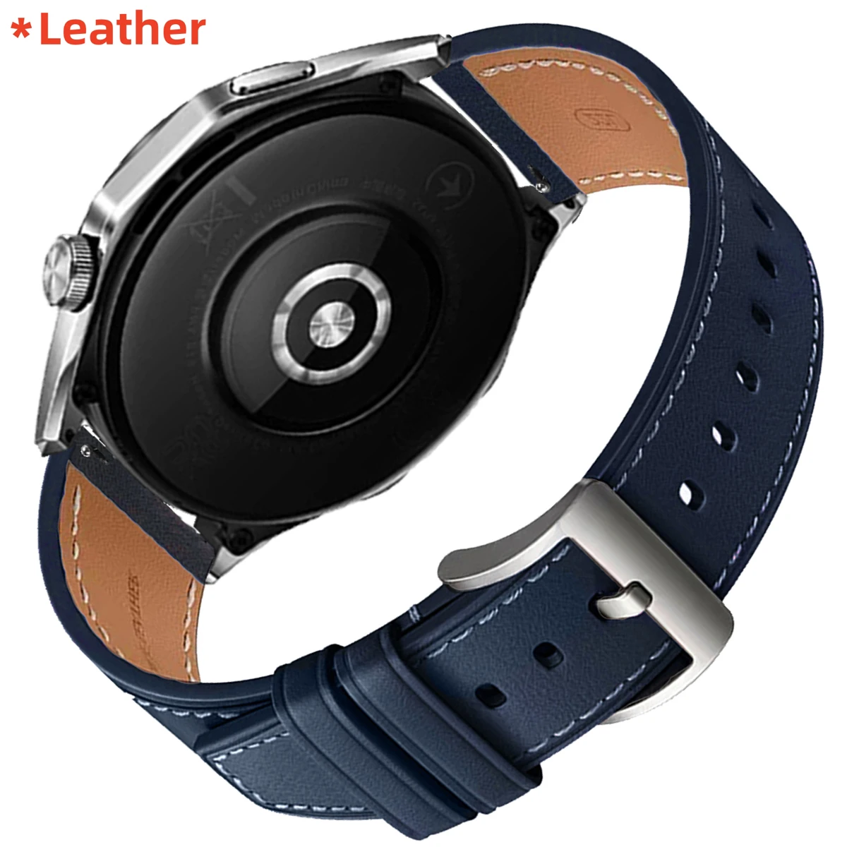 Vintage Leather Smartwatch Band, 20mm/22mm - Classic Style Wrist Strap