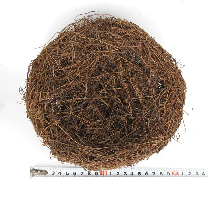 Bird House Round Rattan Bird Nest Easter Handmade DIY Craft Vine Simulation Egg Decor Props