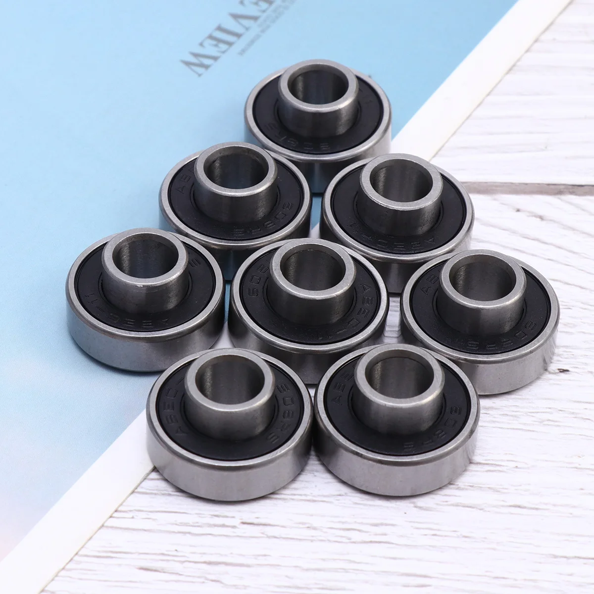 

8 Pcs Skateboard Bearing for Scooter Replacing Bearings Ball 608 2RS Wheel Surfboard