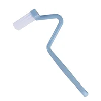 Toilet Cleaning Brush S Shape Portable Wc Scrubber Curved Side Bending Handle Corner 2