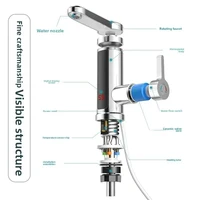 Chauffe-eau électrique instantané sans réservoir 220V, robinet mélangeur d'eau pour cuisine avec affichage numérique 3