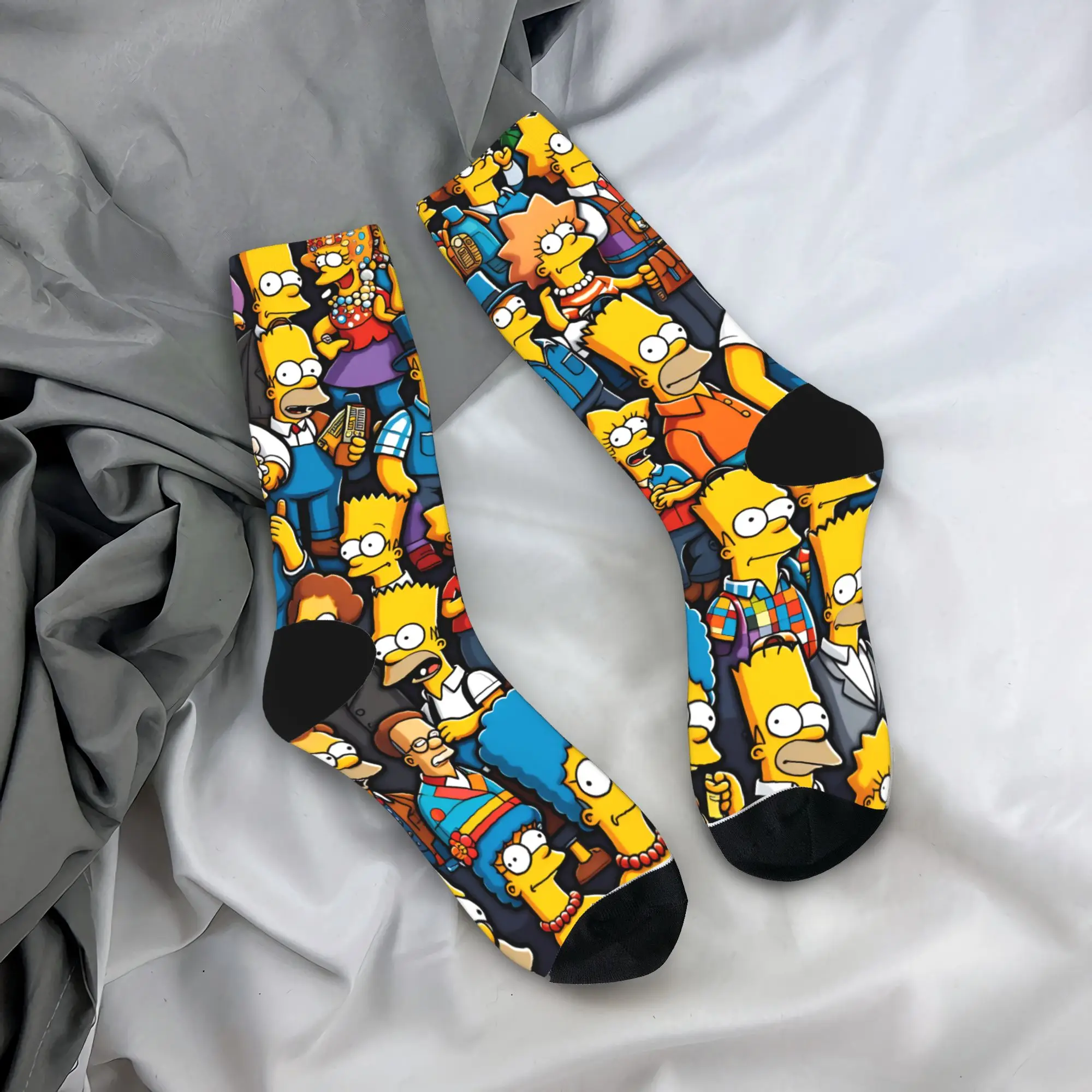 Whimsical Cartoon Character Crew Socks - Autumn Fashion Non-Slip Sports Socks