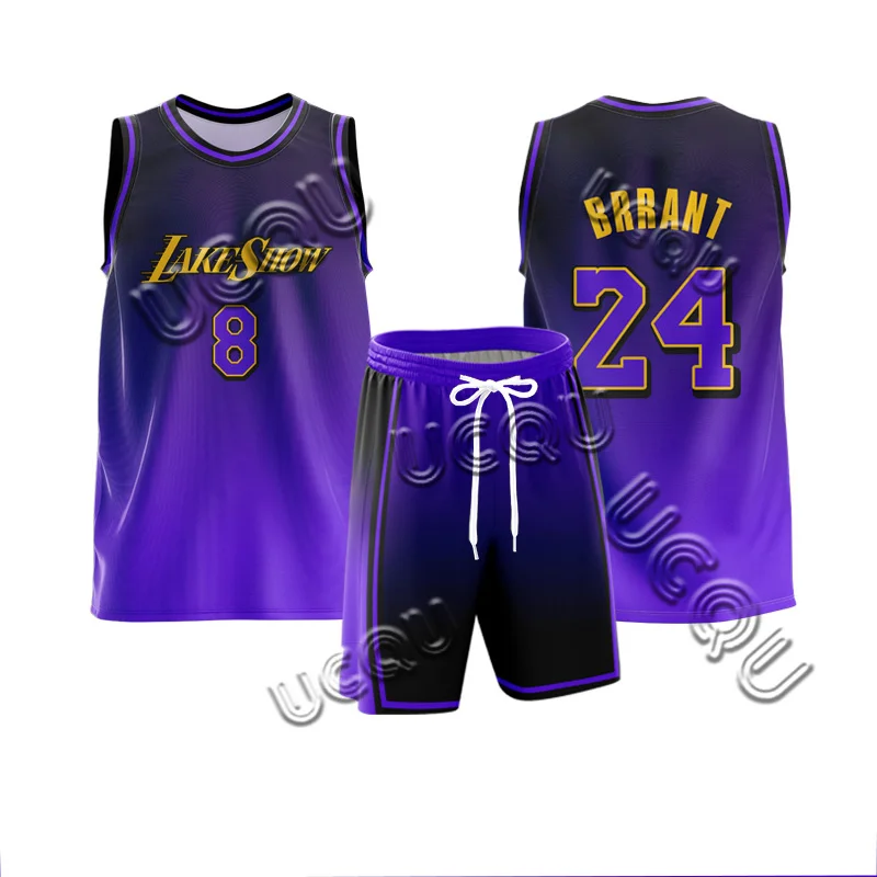 25/26 Basketball Vest Children's Training Vest Men's Women's Lakers No. 23-3 Oversized Breathable Sweat Absorbing Sports Shirt 3
