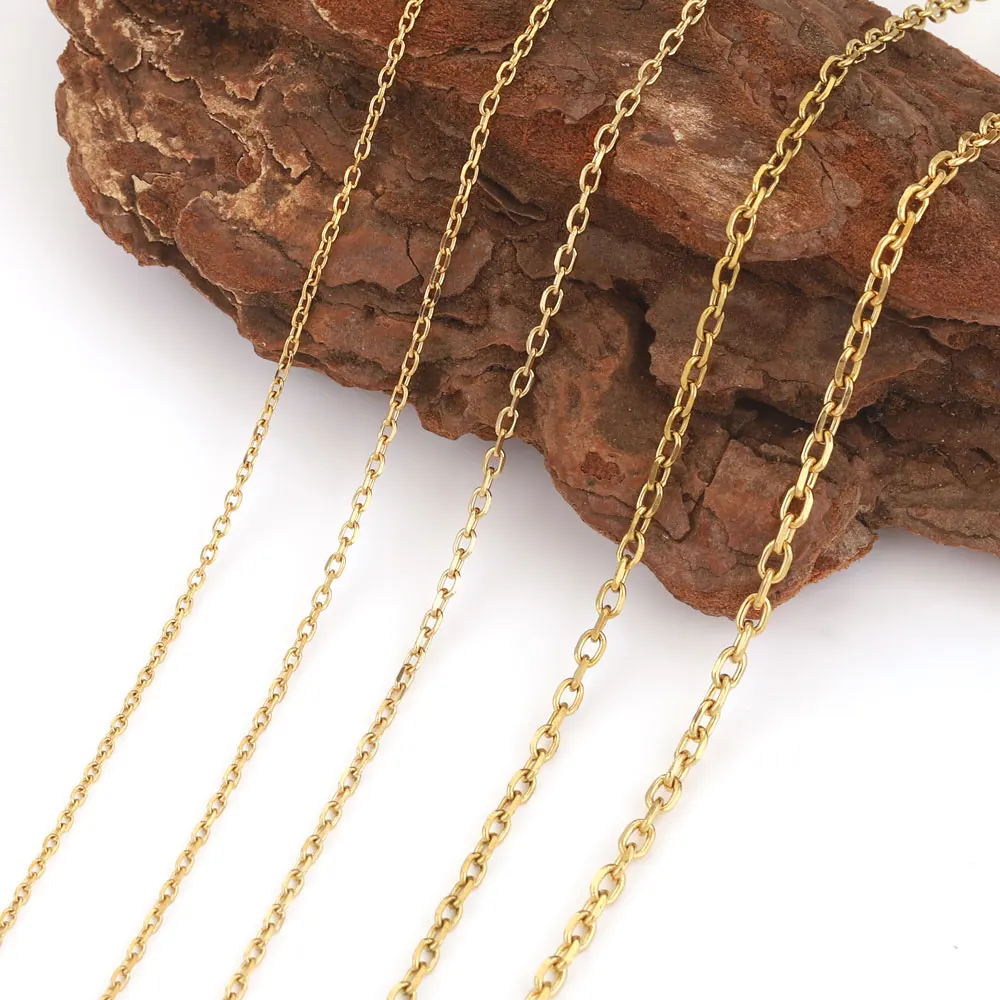 2 mt/los 1/1,2/1,5/2/2,5 Edelstahl Ketten Für Schmuck Machen Halskette Armbänder Erkenntnisse DIY O Form Kreuz ketten Groß – Detail 4