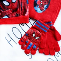 3-8Years New Autumn Winter Children Spider Cartoon Scarf Hat Glove Warm knitted hat Boy Girl Cap Child Christmas Hat 3