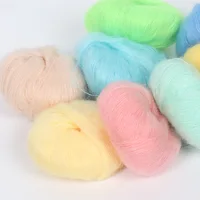50g/lot Super Thin Soft Mohair Yarn Angora Cashmere Yarn for Hand Knitting Weaving Crochet Thread soft scarf High qualit 2