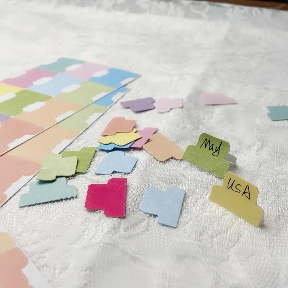 60/120 Pezzi Etichette Adesive per Archivio, Indici, Segnapagina, Cancelleria per Ufficio, Planner Personalizzati, Segnapagina Autoadesivi Multicolore - immagine 2