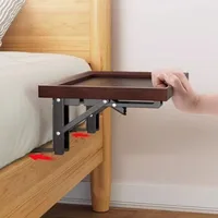 Table de chevet pliante en bois massif, créative, moderne, nordique, petite chambre à coucher, support de rangement, esthétique, Stable, décoration de la maison 3