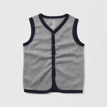 

2021 Solid color Children's Cotton Vest Autumn Winter Baby Boys Girls Warm Outerwear Waistcoat Toddler Kids Outerwear Coats