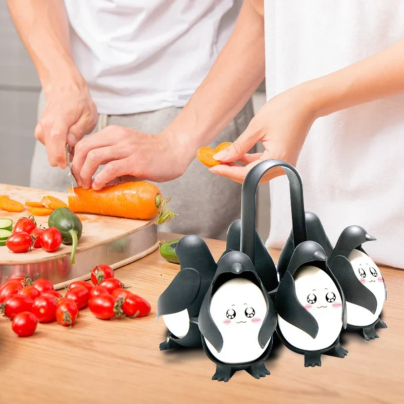 Peleg Design Egguins 3-in-1 Cook, Store and Serve Egg Holder, Penguin-Shaped