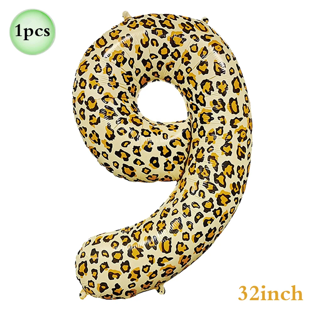 1 Stücke 32 Zoll Gepard Leopardenmuster Digitale Aluminiumfolie Ballon 1-9digitale Ballon Kinder Dschungel Safari Geburtstag Party Dekoration – Detail 15