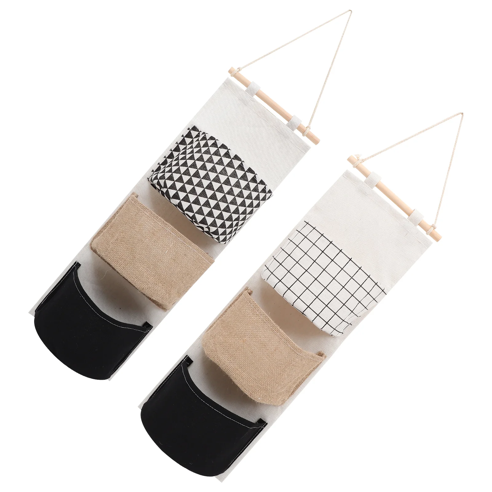 

2 Pcs Wall Mounted Storage Bag Door Hanging Organizer Bathroom Closet Organizers and Clothes Wardrobe for Bedroom Pouch