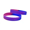 50 Pcs Pink Purple and Blue Subsection Color Pride Silicone Rubber Adult Size 2