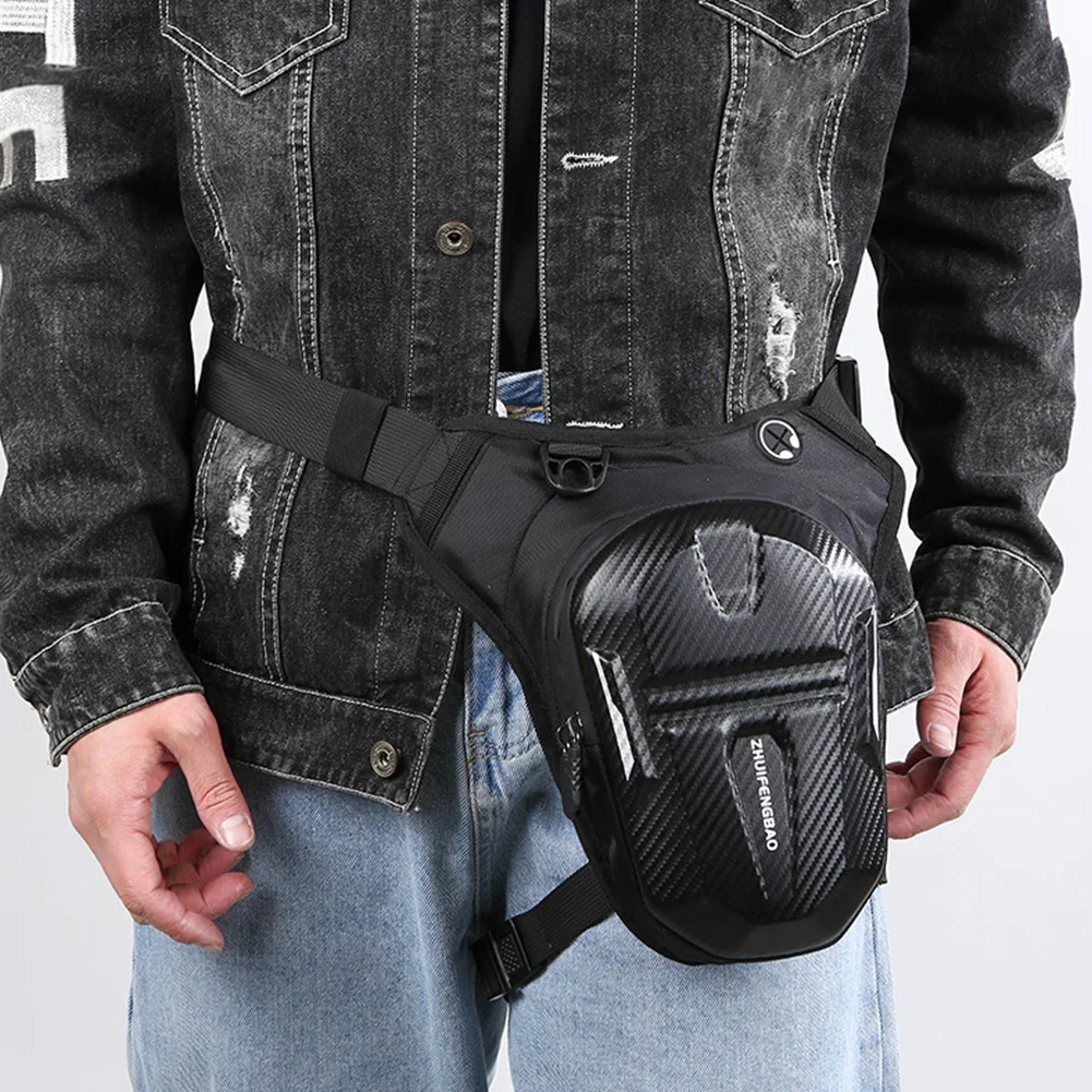 Travel Chest Bag Zipper Closure Riding Thigh Pouch Adjustable Multi-Function Fanny Pack for Motorcycle Riding Travel