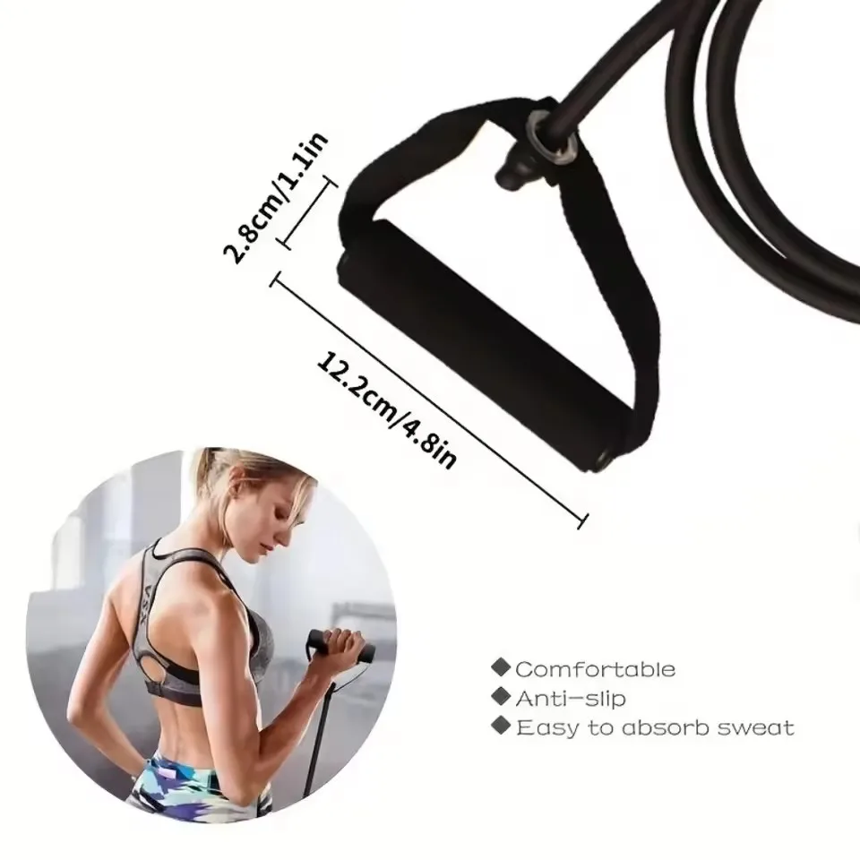 Resistance Bands With Handles Exercise Workout Fitness Band Pull Rope For Men Women Strength Training Equipment At Home