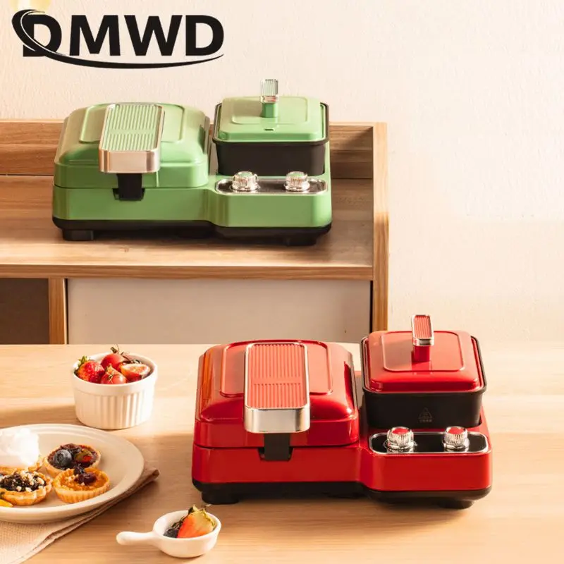 Multifunctional Sandwich Waffle Donut Baking Tool Breakfast Maker Electric Skillet Noodles Boiler food warmer Timing Cooking Pot 5