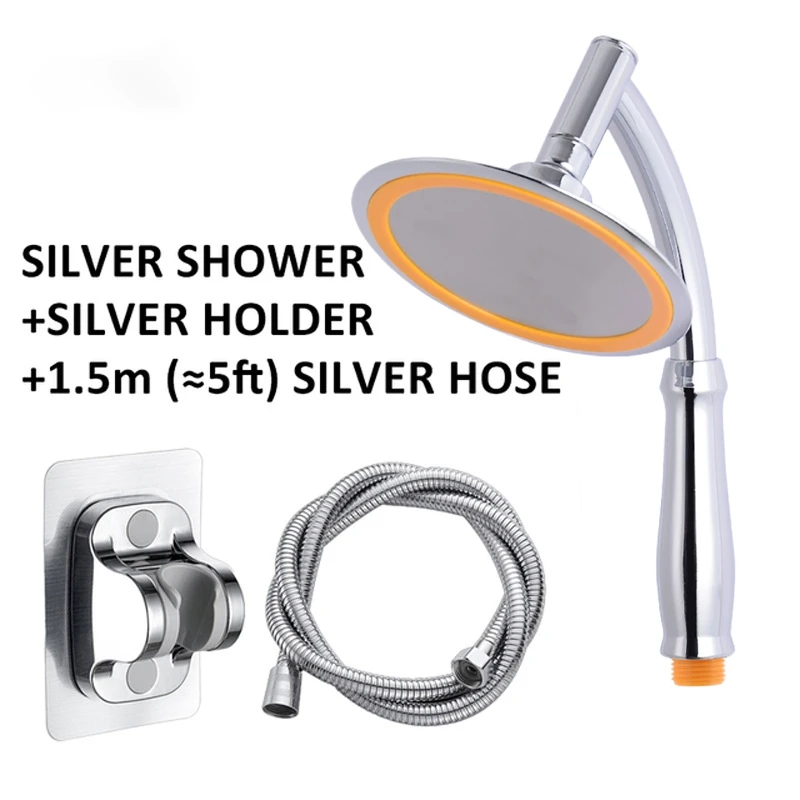 6 Inch High Pressure 360 Degrees Rotation Large Round Big Rainfall Sprayer Bathroom Hand Held Shower Head Accessories Faucet Spa