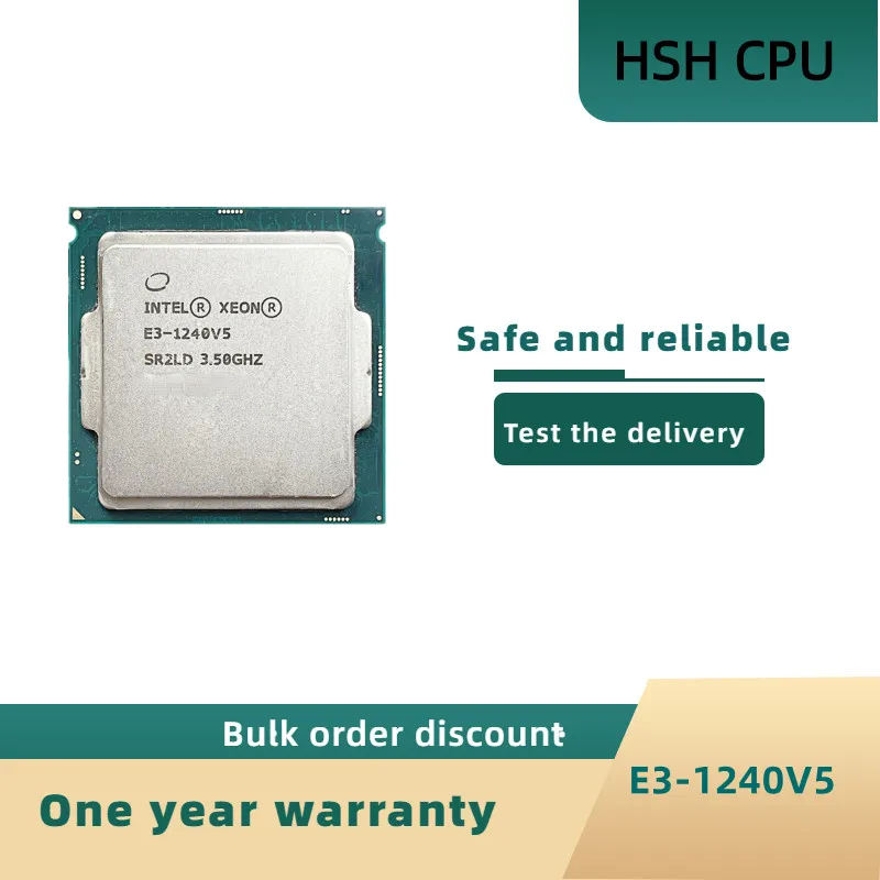 

Б/у процессор Xeon Φ 3,50 ГГц 8M 80 Вт четырехъядерный E3 1240V5 разъем 1151