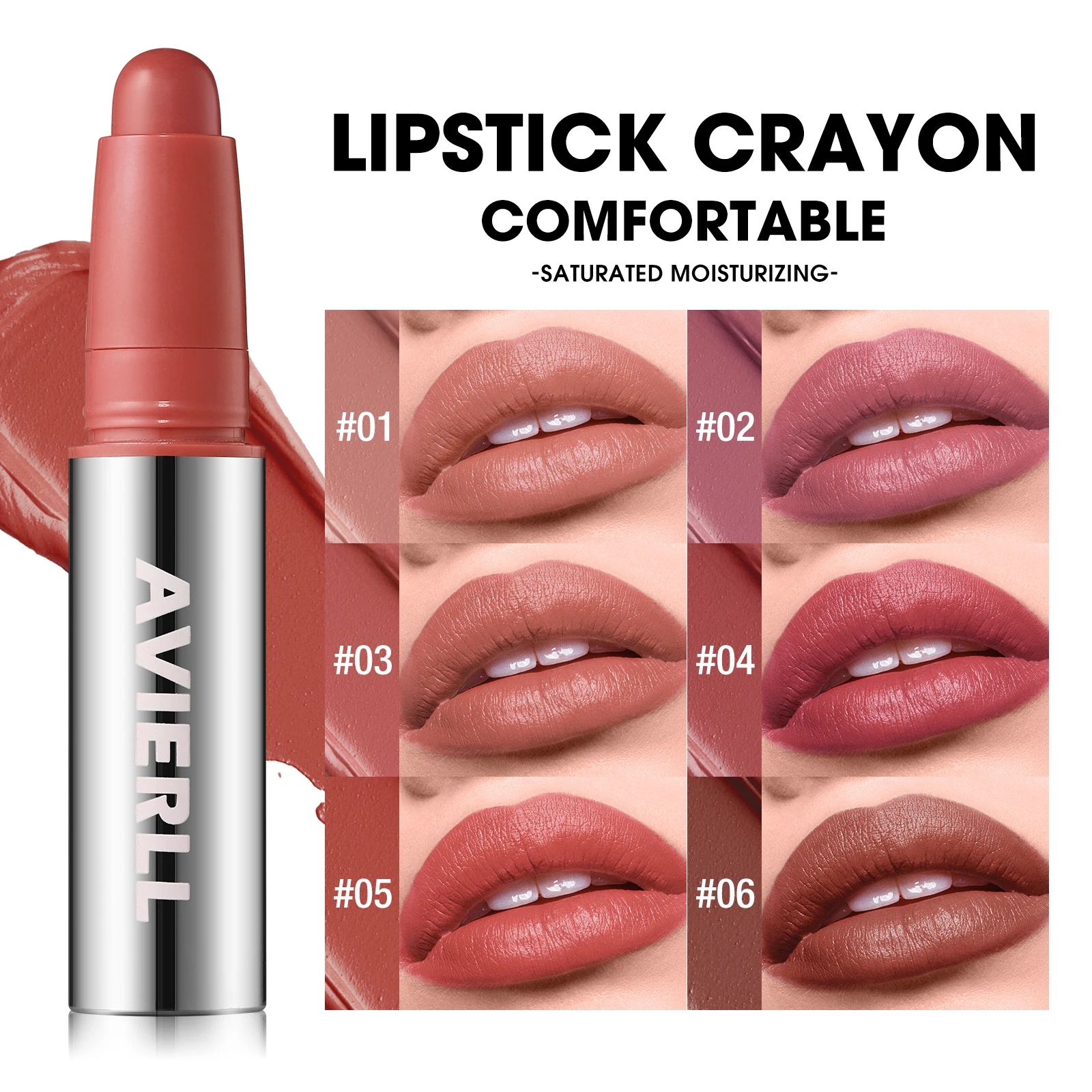 Smooth Matte Lipstick Long-lasting Moisturising Lip Glaze Pen_voghion.com