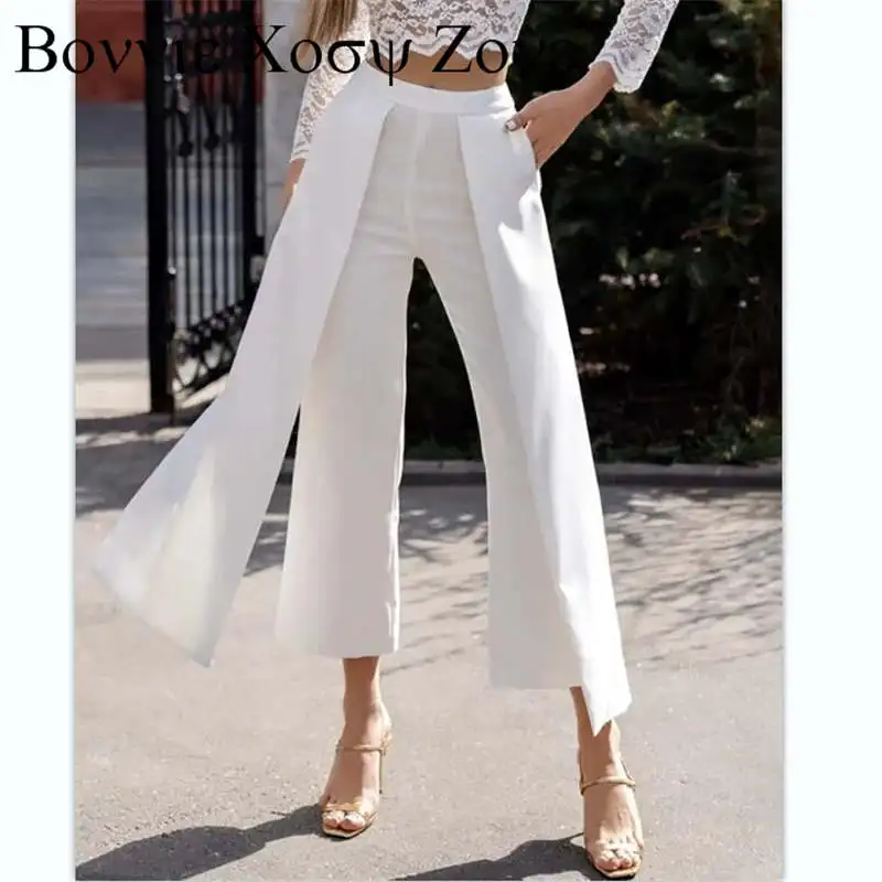 

Pants For Women High Waist Slit Casual Pants Pantalones De Mujer
